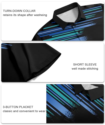 Mens Polo Shirts Short Sleeve Moisture Wicking Golf Tennis Polo Casual Shirts
