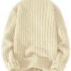 Womens Cable Knit Sweater Oversized Chunky Rory Gilmore Crewneck Solid Long Sleeve Pullover Knitted Sweater