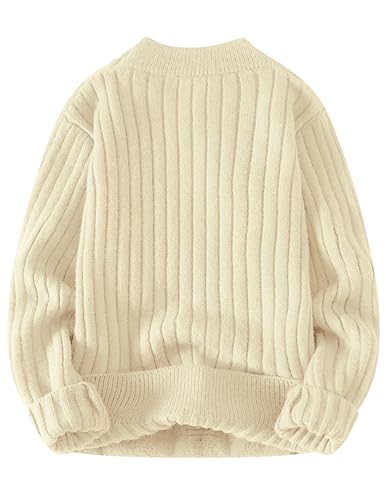Womens Cable Knit Sweater Oversized Chunky Rory Gilmore Crewneck Solid Long Sleeve Pullover Knitted Sweater