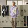 Star Graphic Hoodies Purple Print Hoodie Unisex Oversized Hooded Sweatshirt Long Sleeve Pocket Pullover