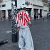 Oversized T Shirts Number Stripe Graphic Unisex Knit Tee Color Blocking Y2k Football Jersey 2025 Trend Tops