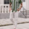 Mens Knit Polo Shirts Vintage Casual Short Sleeve Shirt Golf Button Down Old Money Sweater
