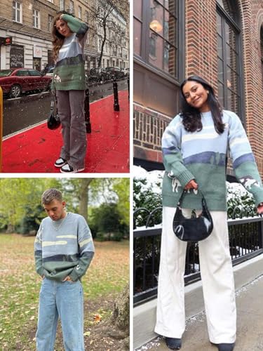 51JFbUaBHrL.jpg Mens Graphic Sweaters Vintage Oversized Knit Pullover Unisex Streetwear Baggy Sweater