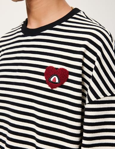 Oversized Sweatshirt for Women Crewneck Striped Sweatshirt Preppy Shirts Y2K Tops