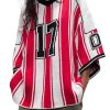 Oversized T Shirts Number Stripe Graphic Unisex Knit Tee Color Blocking Y2k Football Jersey 2025 Trend Tops
