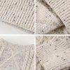 Women Solid Sweater Crew Neck Long Sleeve Knit Sweater Oversized Pullover Sweater