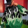 Men's Oversized Sweater Y2K Aesthetic Flame Graphic Crewneck Knit Pullover Unisex Casual Sweaters