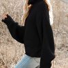 Womens Turtleneck Oversized Sweaters Batwing Long Sleeve Pullover Loose Chunky Knit Jumper