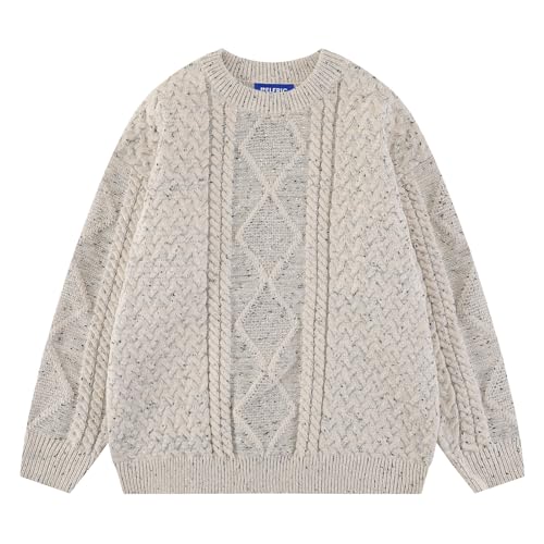 Women Solid Sweater Crew Neck Long Sleeve Knit Sweater Oversized Pullover Sweater