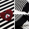 Oversized Sweatshirt for Women Crewneck Striped Sweatshirt Preppy Shirts Y2K Tops