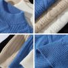 Womens Cable Knit Sweater Oversized Chunky Rory Gilmore Crewneck Solid Long Sleeve Pullover Knitted Sweater