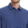 Golf Shirts for Men Moisture Wicking Striped Polo Performance Dry Fit Business Sports Mens Polo Shirts Short Sleeve