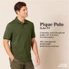 51wKih1BIL.jpg Men's Polo Shirts Short Sleeve, Slim-Fit Cotton Pique