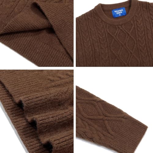 Oversized Sweater 90s Vintage Cable Knit Long Sleeve Women Heavy Crewneck Pullover