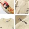 Oversized Sweater Graphic Van Gogh Printed Unisex 90s Vintage Women Knit Sweaters Men Casual 2024 Pullover