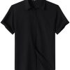 Men's Short Sleeve Button Down Shirt Lightweight Stretch Blend Summer Shirts Casual Vacation Beach Tops