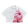 313JgvgUZ5L.jpg Men's Floral Oversized Shirts Button Down Short Sleeve Baggy Summer Shirt Tops
