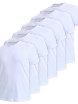 Men's Undershirts Moisture-Wicking Crewneck T Shirts, Breathable Stretch Soft Tees for Men, 3 or 6 Pack