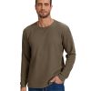 3 Pack Mens Waffle Shirts Long Sleeve Shirt Regular Fit Casual T-Shirt Crewneck Lightweight Pullover Top