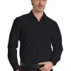 Men’s Dress Shirt Wrinkle Free Knit Button Down Shirt Long Sleeve Business Shirt