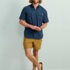 Tide Point Solid Short Sleeve Shirt, Button Down for Men