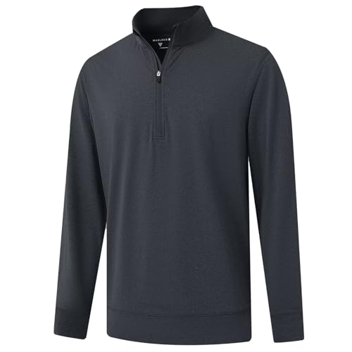 Quarter Zip Pullover Men Moisture Wicking Performance Heather Midlayer Golf 1/4 Zip Pullover Mens Sweatshirt