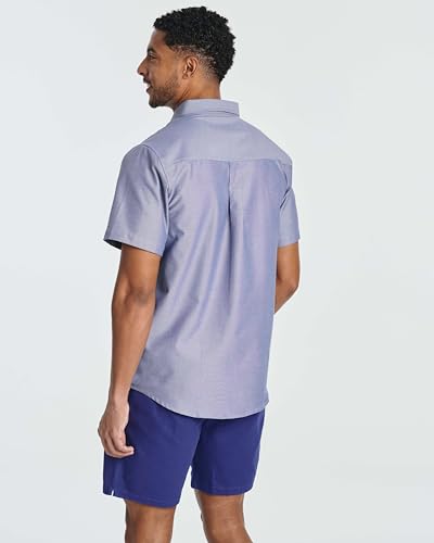 3 Pack Men's Short-Sleeve Oxford Solid Button Down Collar Casual Shirts with Pocket (Available in Big & Tall)
