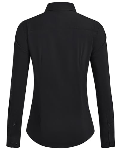 Button Down Shirts for Women Dress Shirts Cotton Long Sleeve Shirt for Women Wrinkle Free Stretch Work Blouse