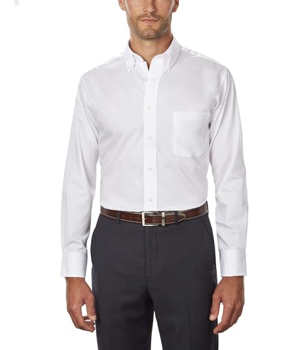 Men's Regular Fit Twill Solid Button Down Collar Dress Shirt - Amazon Exclusive
