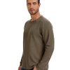3 Pack Mens Waffle Shirts Long Sleeve Shirt Regular Fit Casual T-Shirt Crewneck Lightweight Pullover Top