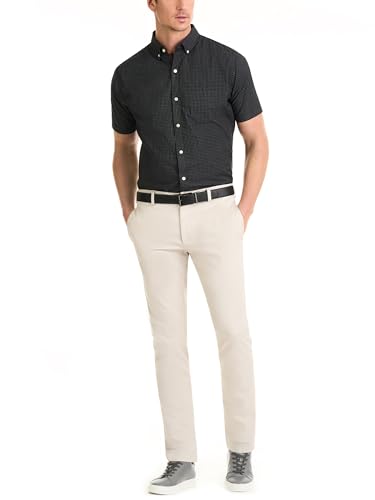 Men's Wrinkle Free Short Sleeve Button Down Check Shirt