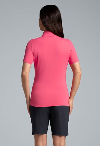Athleisure Wear Sun Protective UPF 50+ Icefil Cooling-Short Sleeve Mock Neck-87000
