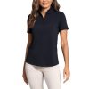 Athleisure Wear Sun Protective UPF 50+ Icefil Cooling-Short Sleeve Mock Neck-87000