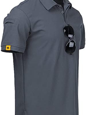 Mens Polo Shirts Short Sleeve Moisture Wicking Golf Polo Athletic Collared Shirt Tennis T-Shirt Tops