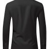Men's Dress Shirts Stretch Long Sleeve Formal Shirt Solid Business Casual Button Down Shirts for Wedding Prom