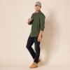Mens Regular-Fit Long-Sleeve Two-Pocket Flannel Shirt