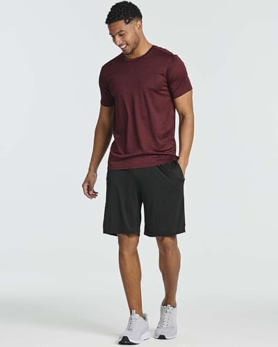 5 Pack: Men??s Short Sleeve Dry Fit T-Shirts ?C Moisture Wicking Athletic Workout Gym Fitness Casual Tees