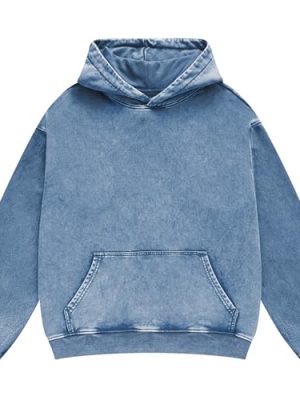 Womens Mens Acid Wash Hoodie Oversized Vintage Fleece Hoodies Heavyweight Distress Washed Sweatshirt for Couple 2025
