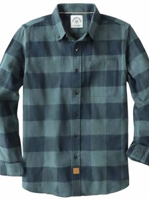 ® Flannel Shirt for Men 100% Cotton Mens Flannel Shirts Long Sleeve Plaid Soft Casual Button Down Shirt Men