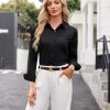 Button Down Shirts for Women Dress Shirts Cotton Long Sleeve Shirt for Women Wrinkle Free Stretch Work Blouse