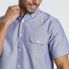 3 Pack Men's Short-Sleeve Oxford Solid Button Down Collar Casual Shirts with Pocket (Available in Big & Tall)
