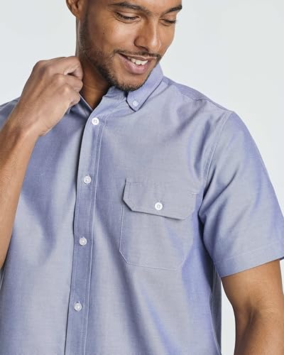 3 Pack Men's Short-Sleeve Oxford Solid Button Down Collar Casual Shirts with Pocket (Available in Big & Tall)