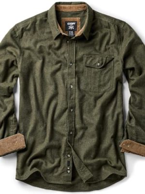 Men's 100% All Cotton Button Down Flannel Shirts, Long Sleeve Brushed Warm Soft Casual Outdoor Plaid Shirt