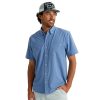 Mens Kona Solid Short Sleeve Fishing Button Down Shirt for Men, Fresh Salmon, 3X-Large