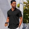 Men's Button Down Shirt Short Sleeve Casual Shirt for Men Summer Business Casual Dress Shirt