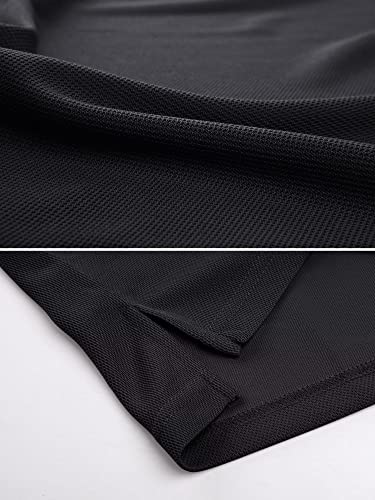 Men's Polo Shirt Quick Dry Performance Short Sleeve Tactical Shirts Pique Jersey Golf Shirt