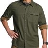 Men's 100% All Cotton Button Down Flannel Shirts, Long Sleeve Brushed Warm Soft Casual Outdoor Plaid Shirt