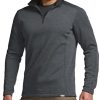 Men's Thermal Fleece Quarter Zip Sweater, Outdoor Lightweight Long Sleeve Pullover, Casual Mock Neck Polo Sweaters