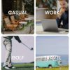 Men's Polo Shirt Long Sleeve Golf Shirts Quick Dry Lightweight 3-Button Performance Work Fishing Athletic