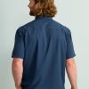 Tide Point Solid Short Sleeve Shirt, Button Down for Men